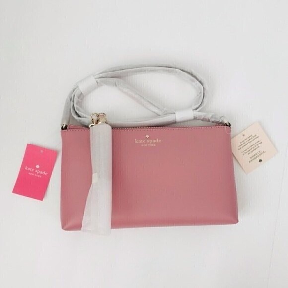 New! Kate Spade New York Ivy Street Amy Rose Lip Balm Pink Leather Crossbody Bag - Picture 3 of 10